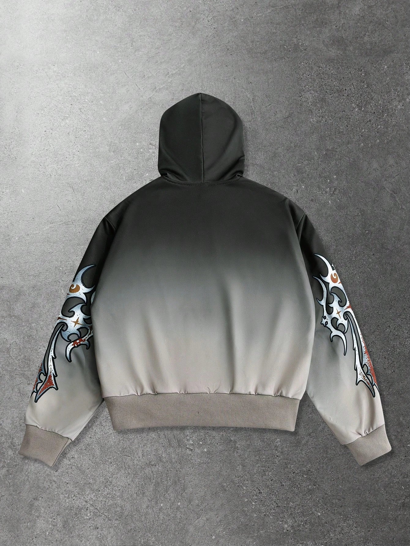 Men's Ombre Skull Graphic Hoodie