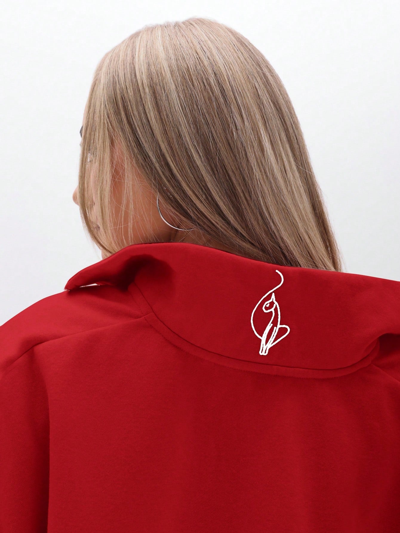 BABYPHAT Oversized Zip-Up High-Neck Hoodie