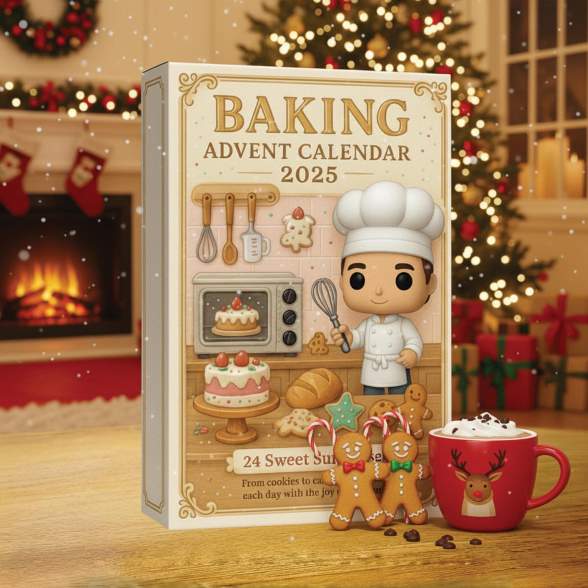 Baking Advent Calendar 2025 24 Mini Baking Themed Ornaments