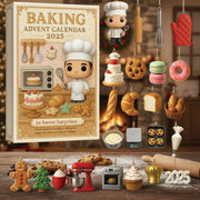 Baking Advent Calendar 2025 24 Mini Baking Themed Ornaments