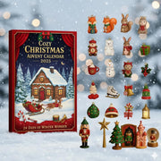 Cozy Christmas Advent Calendar 2025 24 Days Of Winter Wonder Mini Holiday Ornaments  Figurines Set Festive Gift For Christmas Lovers