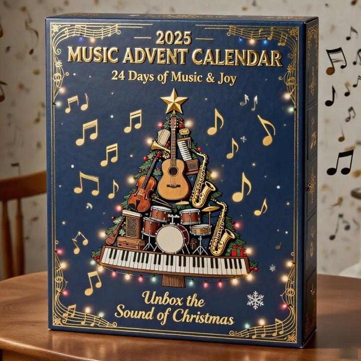 Musical Christmas Tree Advent Calendar 2025 24 Day Music Lover Countdown Instrument Ornaments Festive Gift For Musicians Christmas Gift