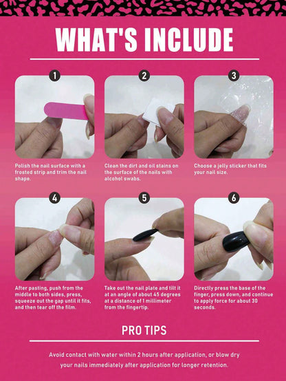 Red Polka Dot Bow Almond Press-On Nail Set (24pcs)