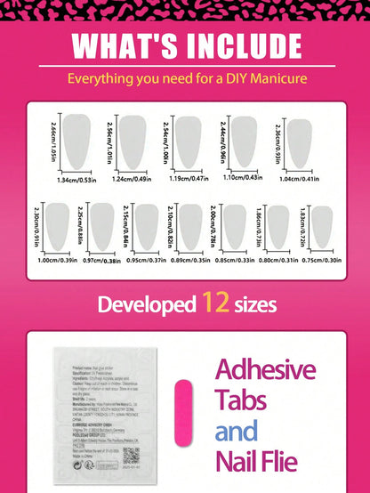 Red Polka Dot Bow Almond Press-On Nail Set (24pcs)