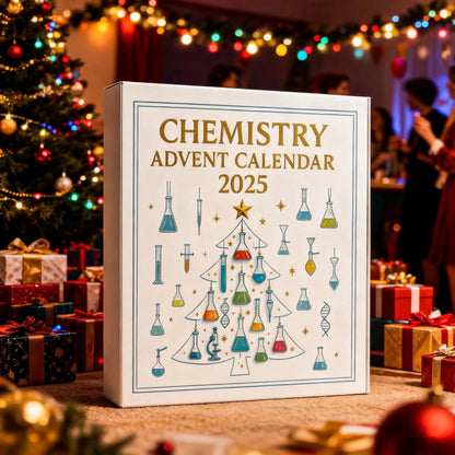 Chemistry Advent Calendar 2025 Science Ornament Set 24pc Stem Christmas Gift For Scientist Chemist Teacher Gift Lab Equipment Decor