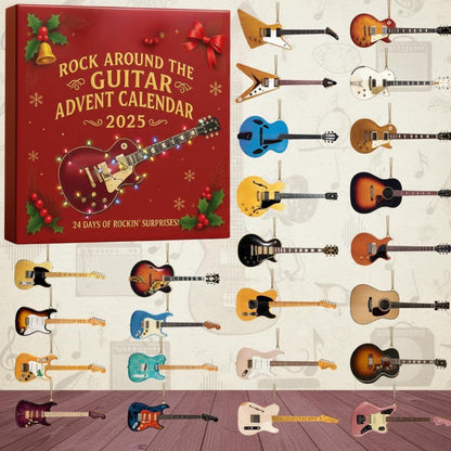 Guitar Advent Calendar 2025 Limited Edition 24 Mini Instrument Ornaments Box Music Lovers Rock And Roll Christmas Countdown Gift