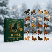 2025 Horse Advent Calendar Flat 2d Acrylic Christmas Ornament Set With Galloping Horses Tree Hanging Decor Gift For Equestrian Lovers