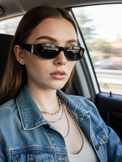Oval Small Frame Fashion Sunglasses for Women