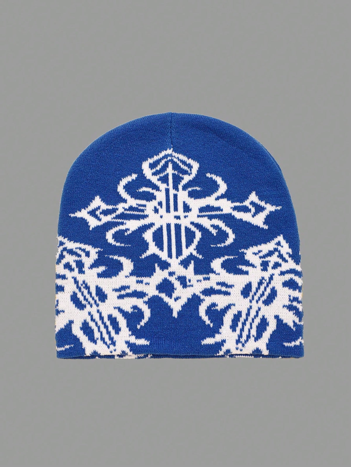Geometric Pattern Knitted Men's Street Beanie Hat