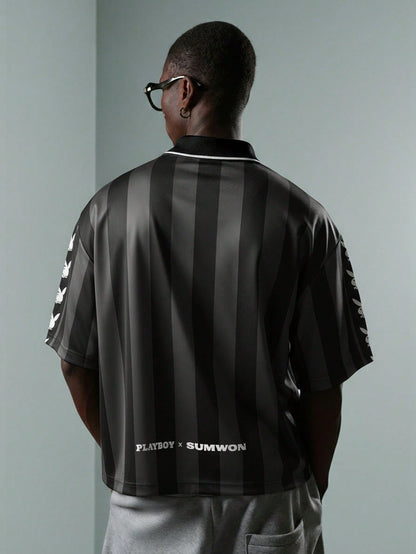 PLAYBOY X SUMWON Crop Fit Bunny Logo Polo Shirt