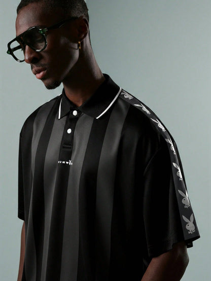 PLAYBOY X SUMWON Crop Fit Bunny Logo Polo Shirt
