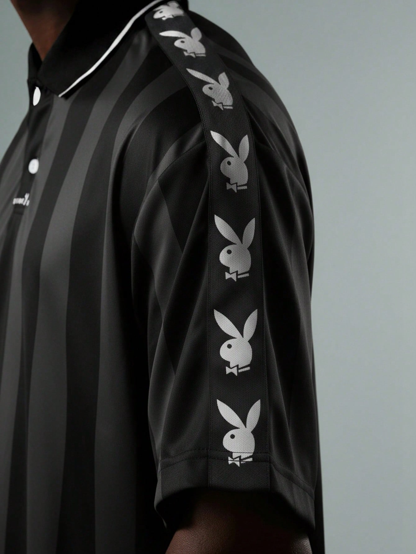 PLAYBOY X SUMWON Crop Fit Bunny Logo Polo Shirt