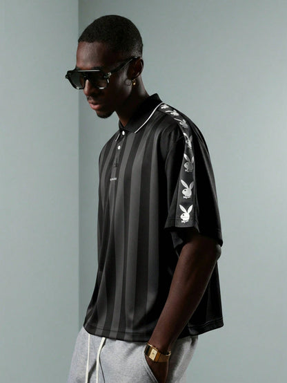 PLAYBOY X SUMWON Crop Fit Bunny Logo Polo Shirt