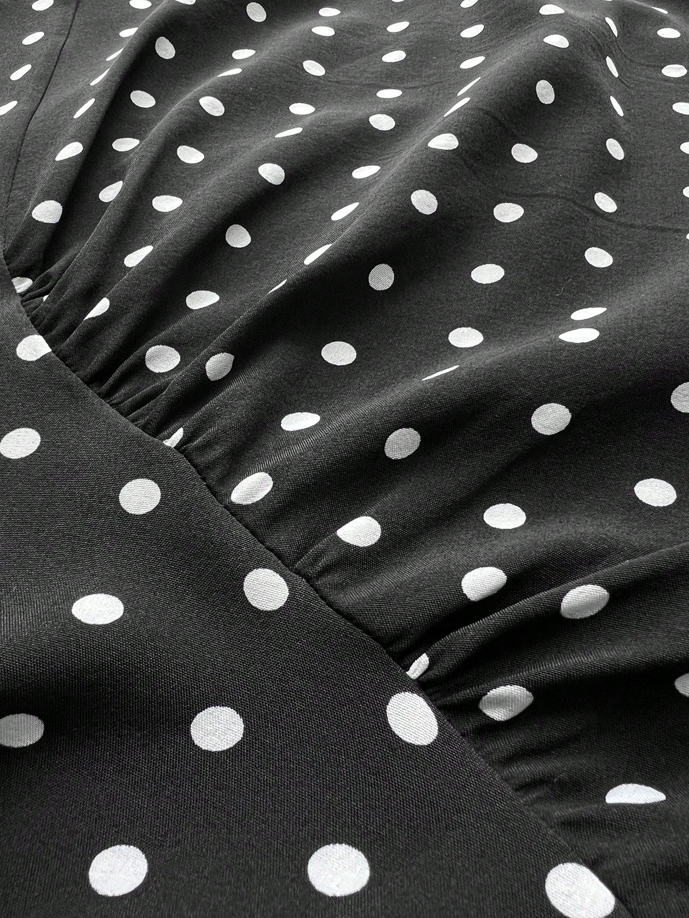 Plus Size Polka Dot Halter A-Line Sexy Mini Dress