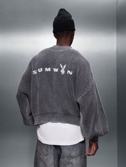Playboy X Sumwon Oversized Ribbed Bunny Logo Sweater