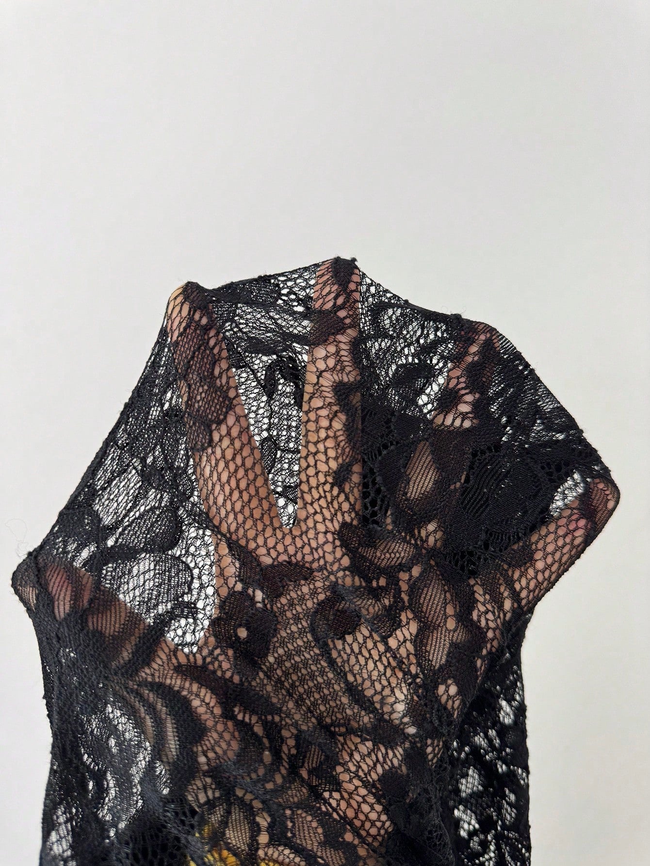 Elegant Sheer Off Shoulder Black Lace Maxi Dress