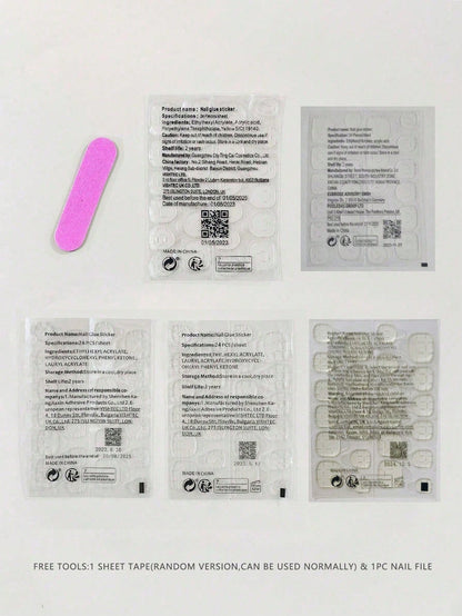 10pcs Handmade Black Ombre Floral Almond Press-On Nails