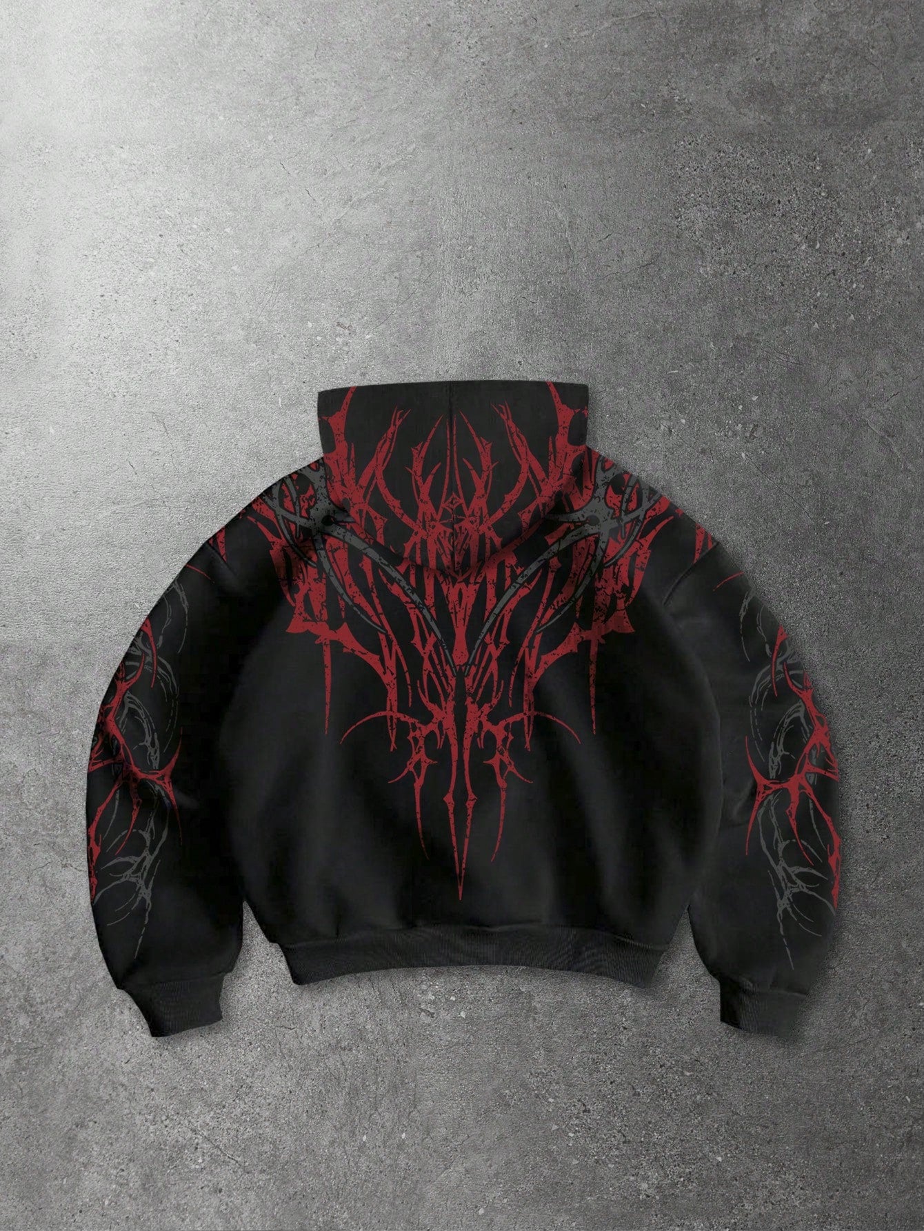 Men's Colorblock Gothic Print Loose Fit Sweatshirt