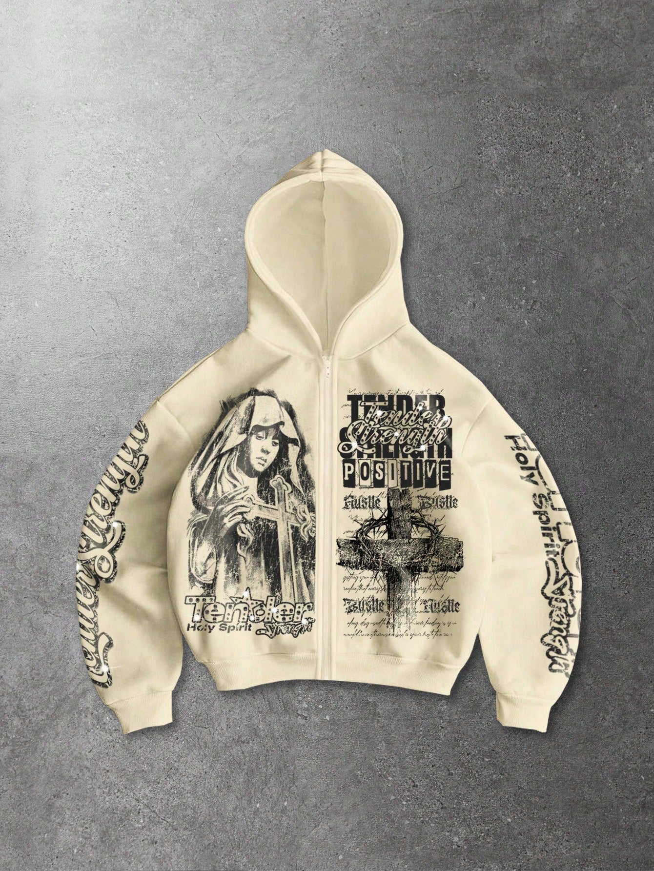 Men's Colorblock Gothic Print Loose Fit Sweatshirt