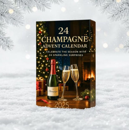 Champagne Advent Calendar 2025 24 Days Coundown Calendar 24 Pcs Acrylic Champagne Bottle Ornament