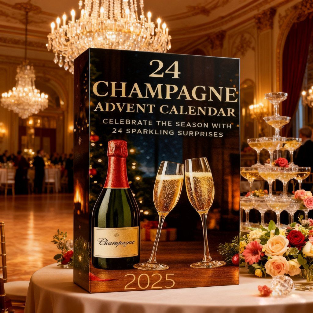 Champagne Advent Calendar 2025 24 Days Coundown Calendar 24 Pcs Acrylic Champagne Bottle Ornament