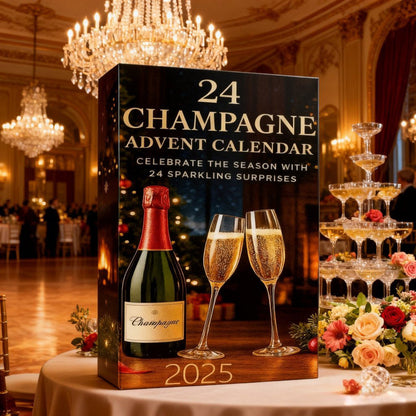 Champagne Advent Calendar 2025 24 Days Coundown Calendar 24 Pcs Acrylic Champagne Bottle Ornament