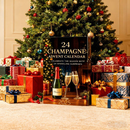 Champagne Advent Calendar 2025 24 Days Coundown Calendar 24 Pcs Acrylic Champagne Bottle Ornament