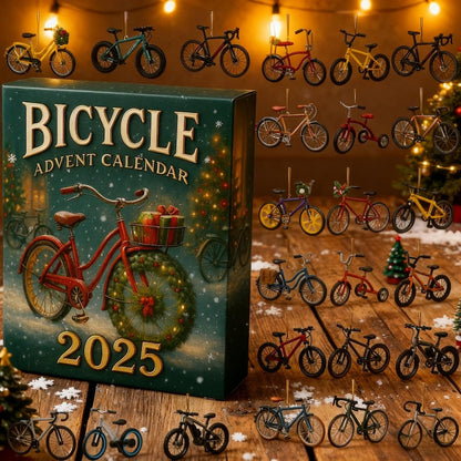 Bicycle Advent Calendar 2025 Acrylic Bike Ornament Set