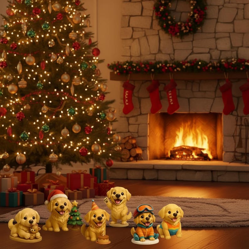 Golden Retriever Advent Calendar 2025  24 Days Of Joy Holiday Countdown  Puppy Christmas Acrylic