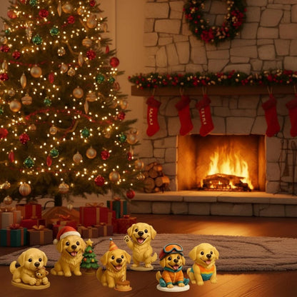 Golden Retriever Advent Calendar 2025  24 Days Of Joy Holiday Countdown  Puppy Christmas Acrylic