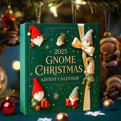 Gnome Christmas Advent Calendar 2025 24 Day Gnome Xmas Figurines  Vintage Christmas Ornament Countdown