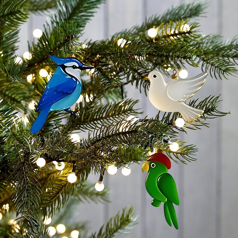 Bird Advent Calendar 2025 24 Day Bird Figurines  Vintage Christmas Ornament Countdown