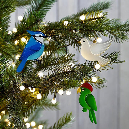 Bird Advent Calendar 2025 24 Day Bird Figurines  Vintage Christmas Ornament Countdown