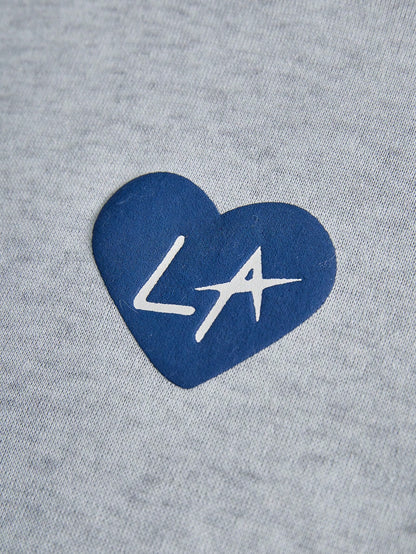 Men's Los Angeles Graphic Thermal Lined Blue Hoodie