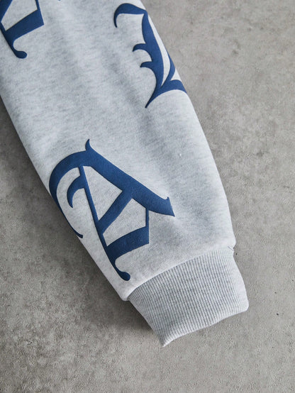 Men's Los Angeles Graphic Thermal Lined Blue Hoodie