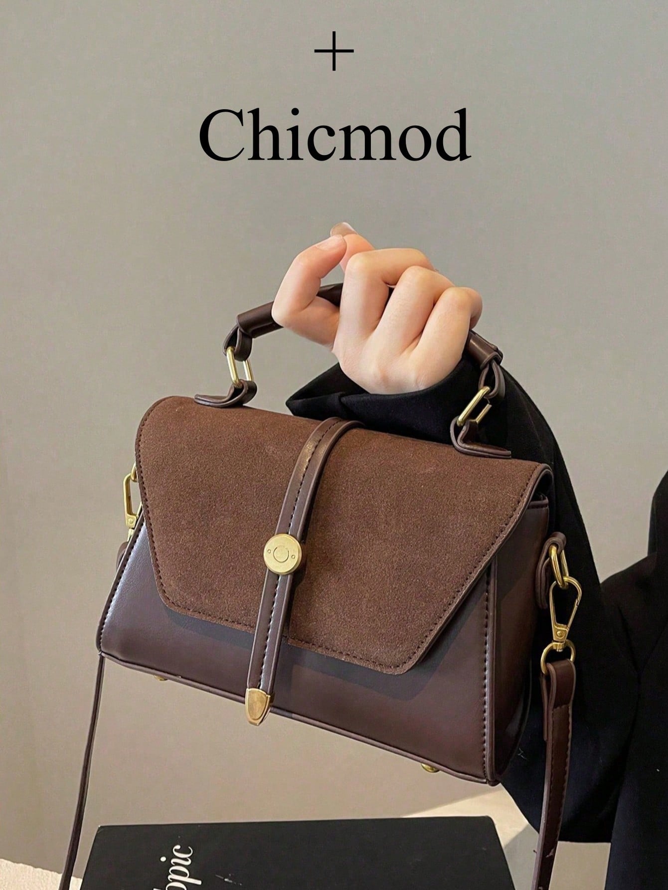 Retro Suede PU Leather Mini Square Shoulder Bag