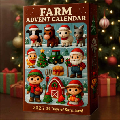 Farm Land Advent Calendar 2025 24 Days Christmas Countdown With Mini Farm Animal Figurines Fun Holiday Gift For Kids  Families Decor