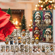 Raccoon Advent Calendar Cute Raccoon Figurine Christmas Countdown Box Funny Animal Holiday Calendar Gift For Kids Adults Xmas Gifts