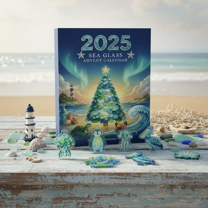 Sea Life Advent Calendar 2025 24 Ocean Inspired Marine Ornaments Calendar With Acrylic Ornaments Christmas Countdown Calendar