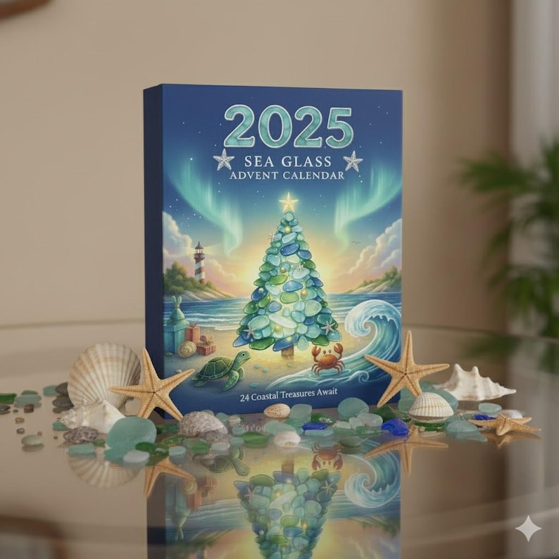 Sea Life Advent Calendar 2025 24 Ocean Inspired Marine Ornaments Calendar With Acrylic Ornaments Christmas Countdown Calendar