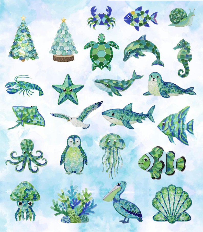 Sea Life Advent Calendar 2025 24 Ocean Inspired Marine Ornaments Calendar With Acrylic Ornaments Christmas Countdown Calendar