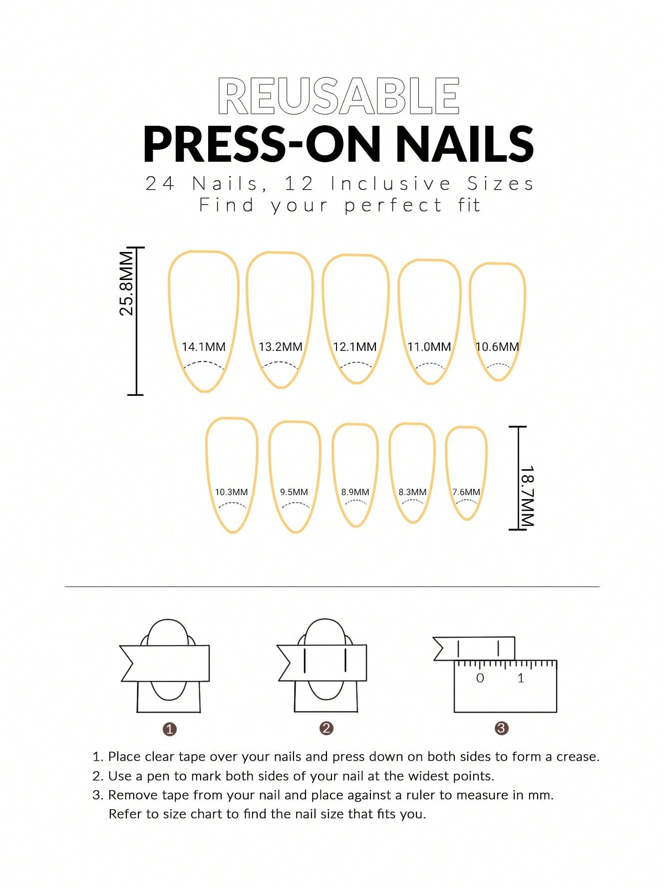 3D Pearl Flower Almond Press-On Nails Set