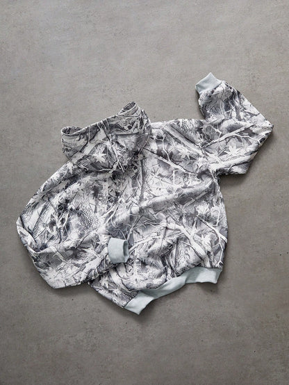 Men's Camo 3D Embroidered Zip-Up Hoodie