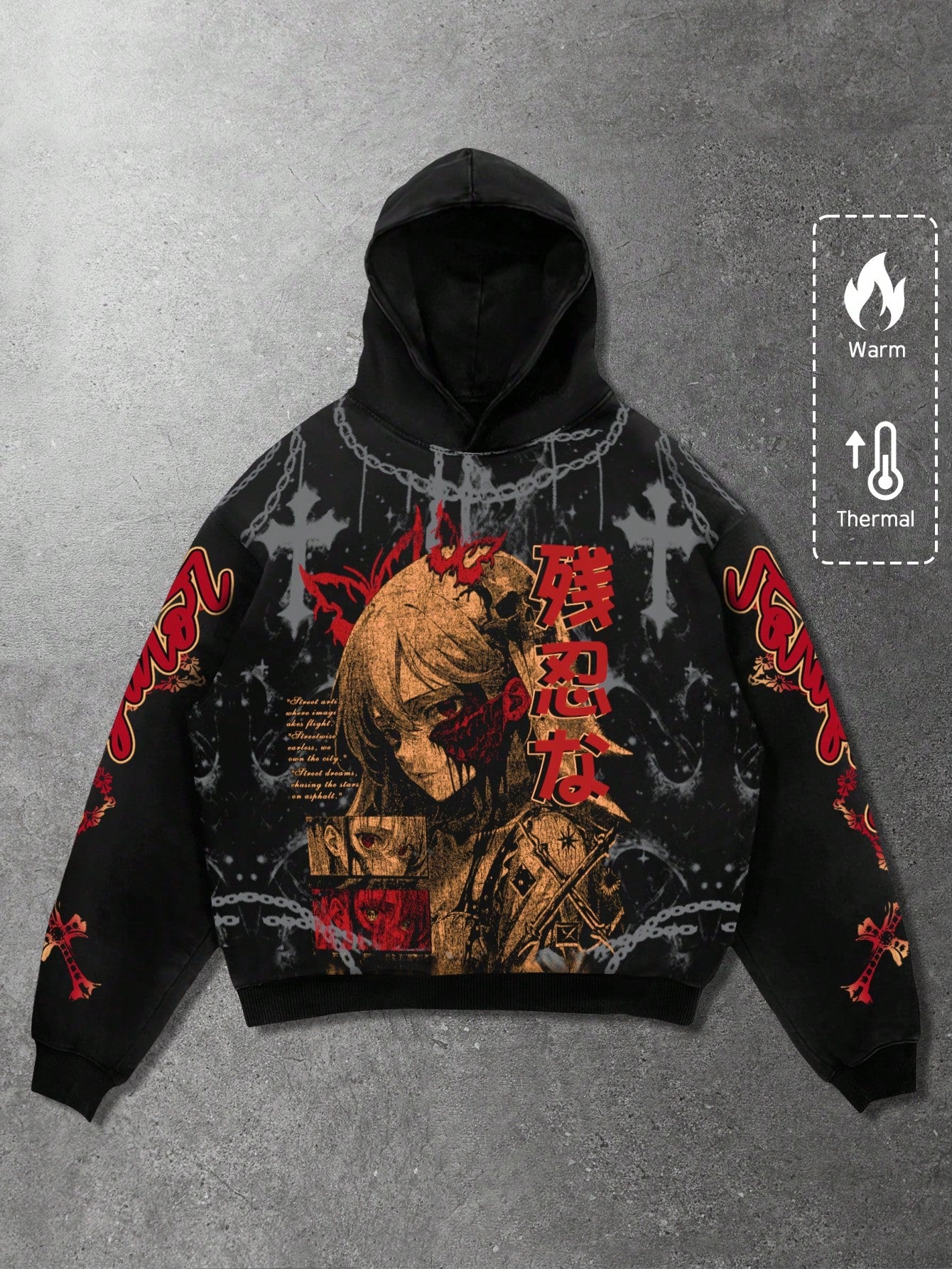 Men Eye Graphic Print Hoodie