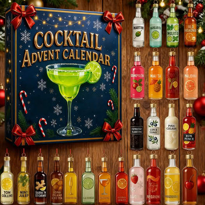 2025 Cocktail Advent Calendars 24 Days Alcohol Beautiful Bottle Countdown Calendar With 24 Cocktails Christmas 2d Acrylic Ornamentwreath Mantel Wall Garden Living Room Bedroom Holiday Party