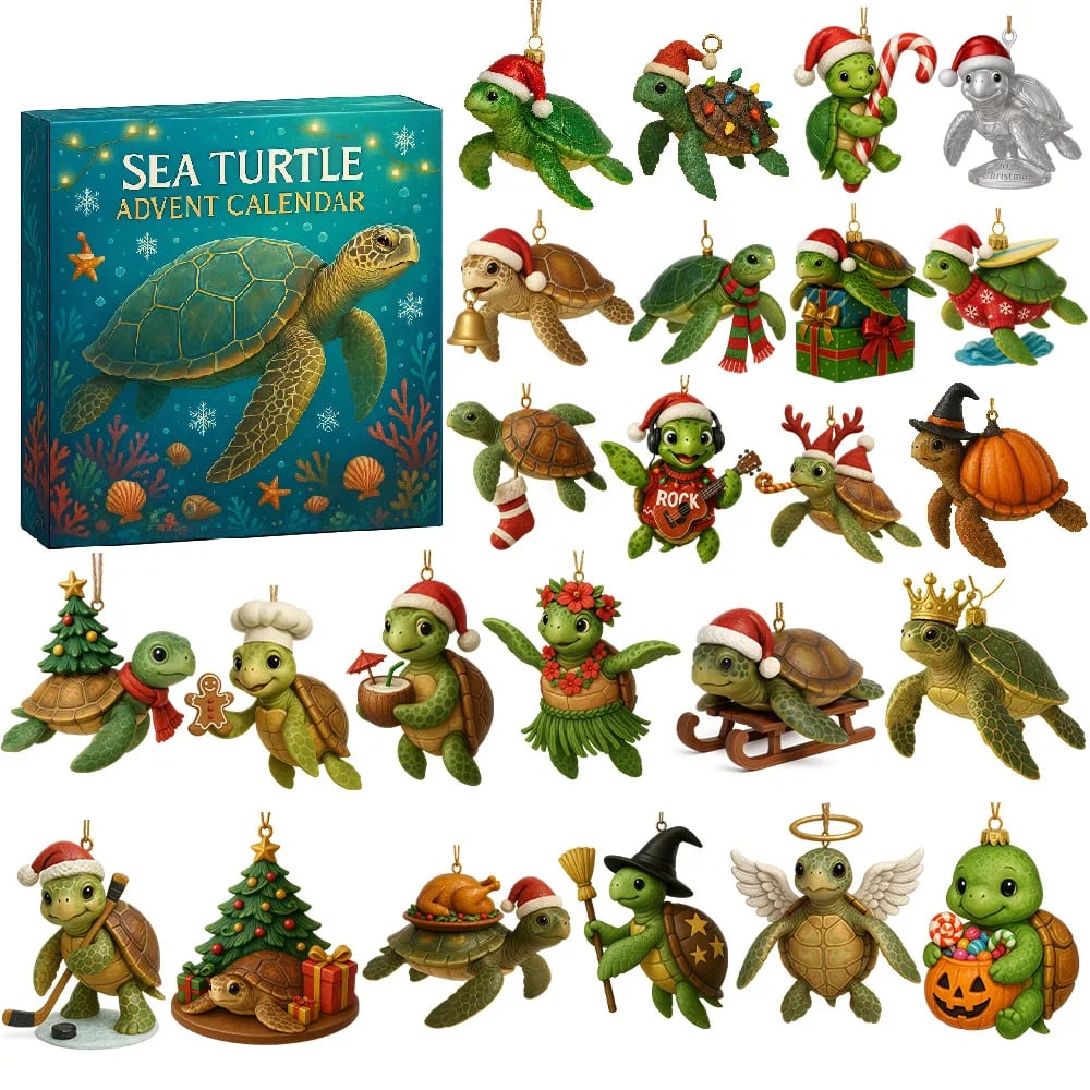 Sea Turtle Advent Calendar Christmas Gift For Familyfriends