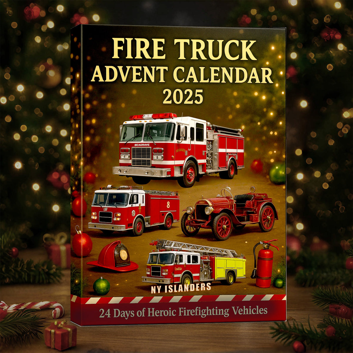 Fire Truck Advent Calendar 2025 24 Mini Rescue Vehicle Models For Kids And Collectors Christmas Countdown Gift For Firefighter Lovers
