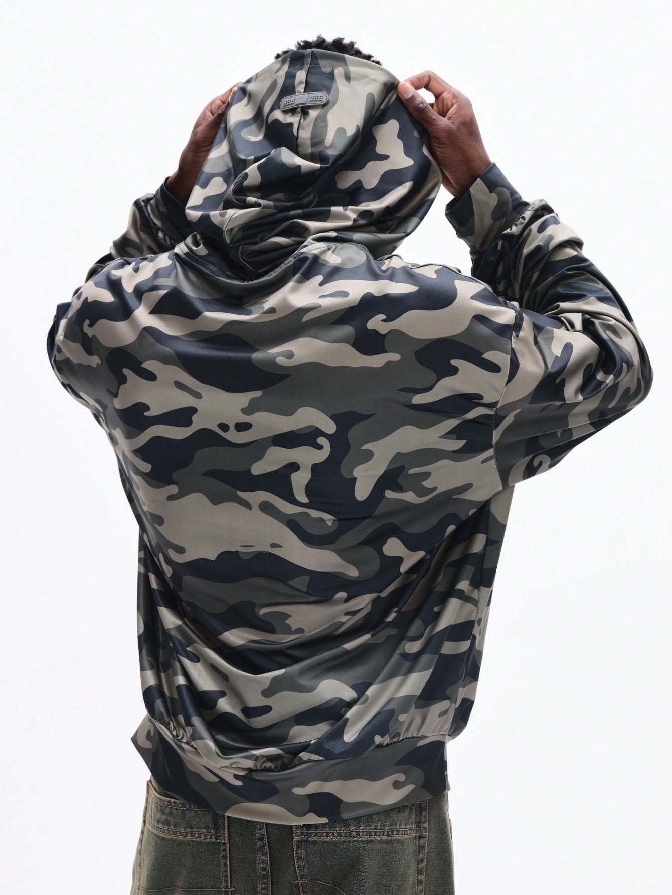 Men's Camouflage Graphic Oversized Hoodie