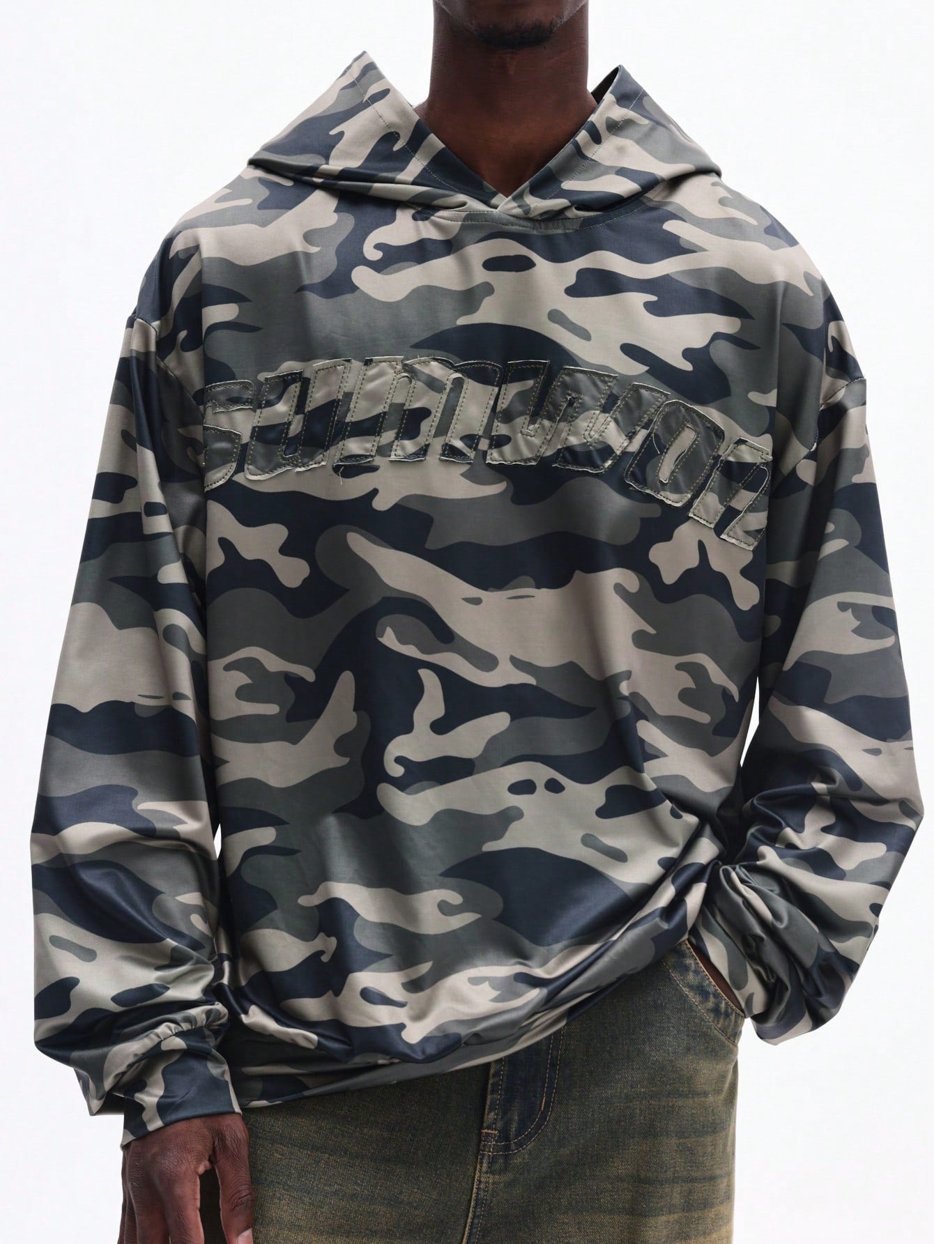 Men's Camouflage Graphic Oversized Hoodie