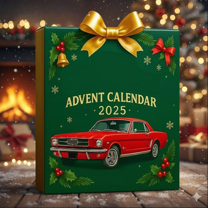 2025 Classic Car Advent Calendar 24 Mini Diecast Model Cars Countdown Gift Box Vintage Muscle Car Collection Christmas Gift For Men Kids